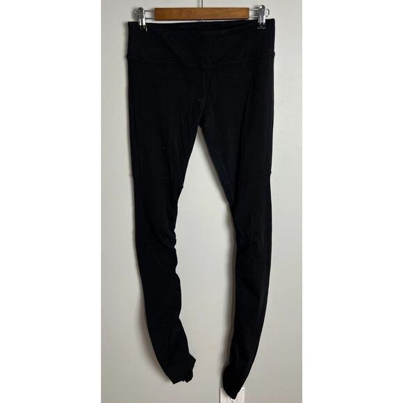 Alo Yoga Goddess Ribbed Leggings Seamless Activewear Pull On Black Size M/L - Picture 1 of 7